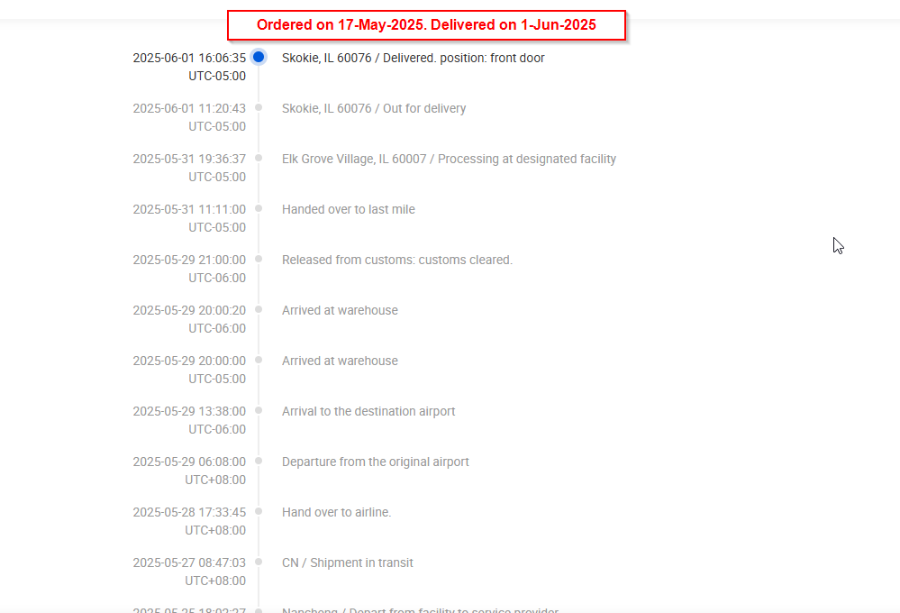 Tracking Screenshot 1