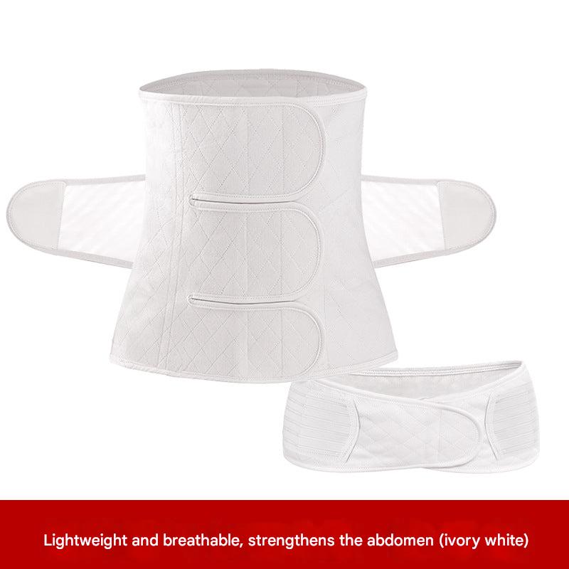 Close-up of breathable cotton fabric of belly wrap