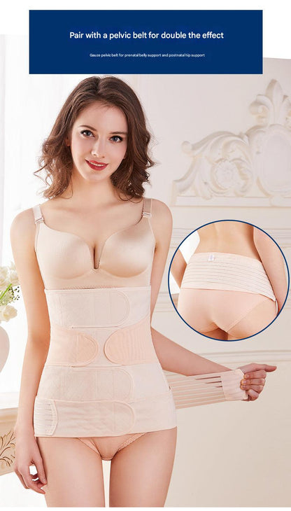 Comfortable belly support wrap in use