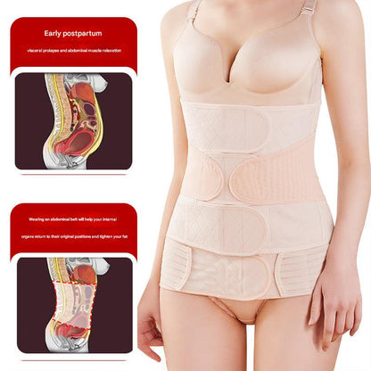 Postpartum belly support wrap in nude color