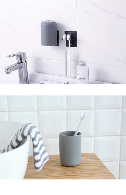 Toothbrush holder wall mount white