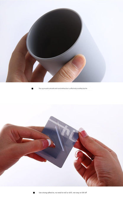 Toothbrush holder suction cup coffee
