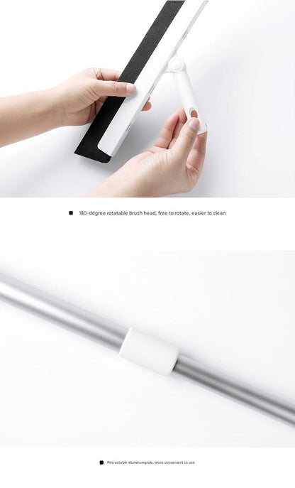 Durable plastic and aluminum mop design in action