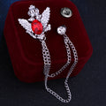 Silver Base Red Diamond