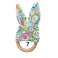 Wooden ring teether: Rabbit ears No. 7