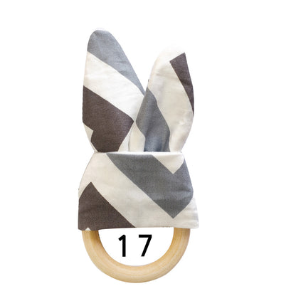 Natural Wooden Baby Teething Ring Image 1