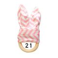 Wooden Ring Teether: Rabbit Ears No. 21