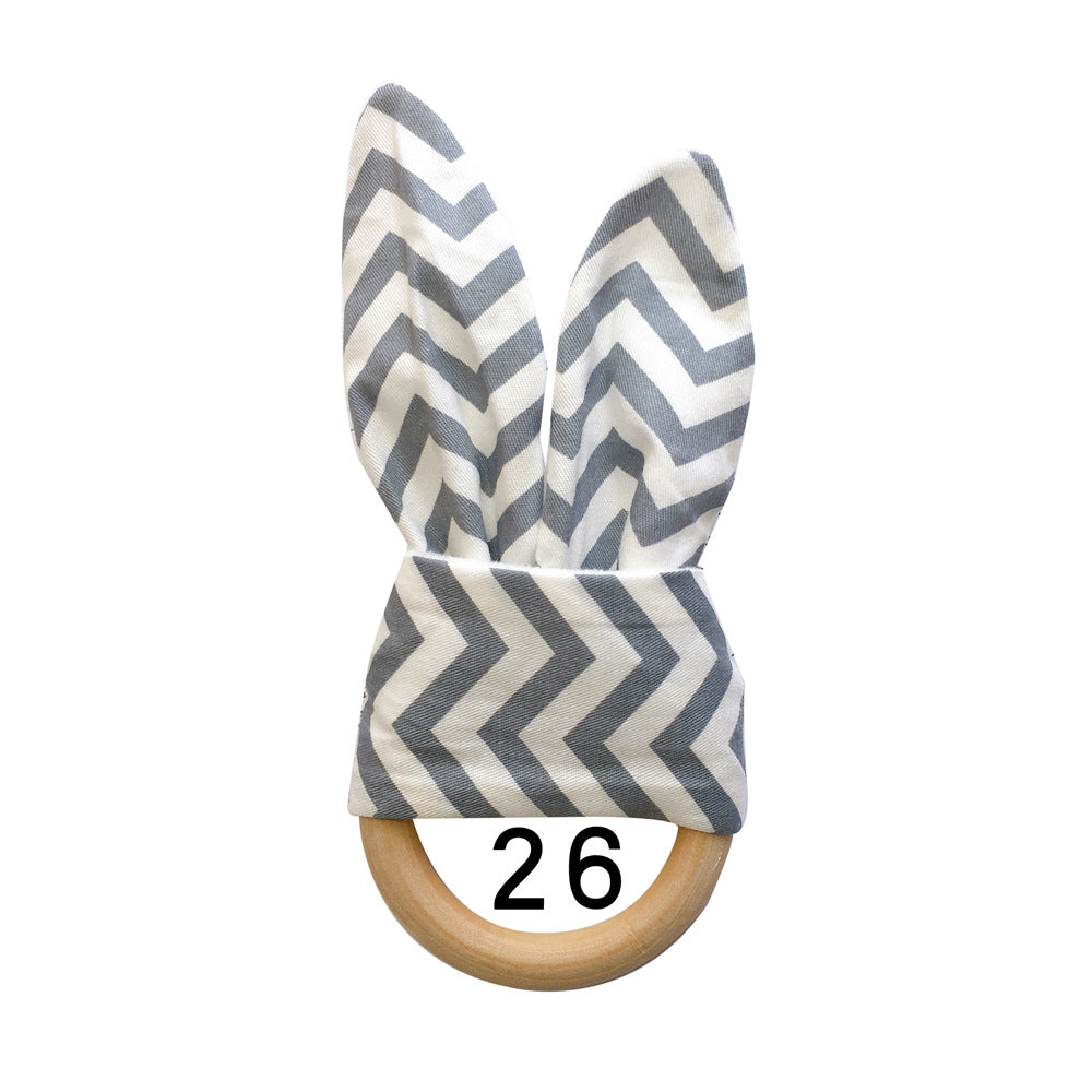 Natural Wooden Baby Teething Ring Image 2