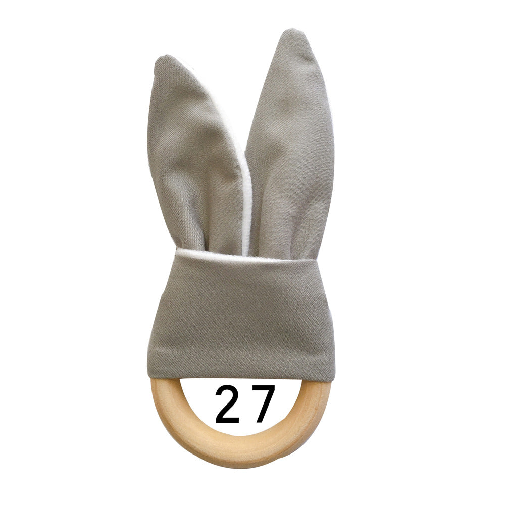 Natural Wooden Baby Teething Ring Image 1