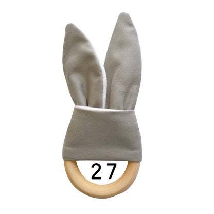 Natural Wooden Baby Teething Ring Image 1