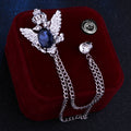 Silver Base Dark Blue Diamond