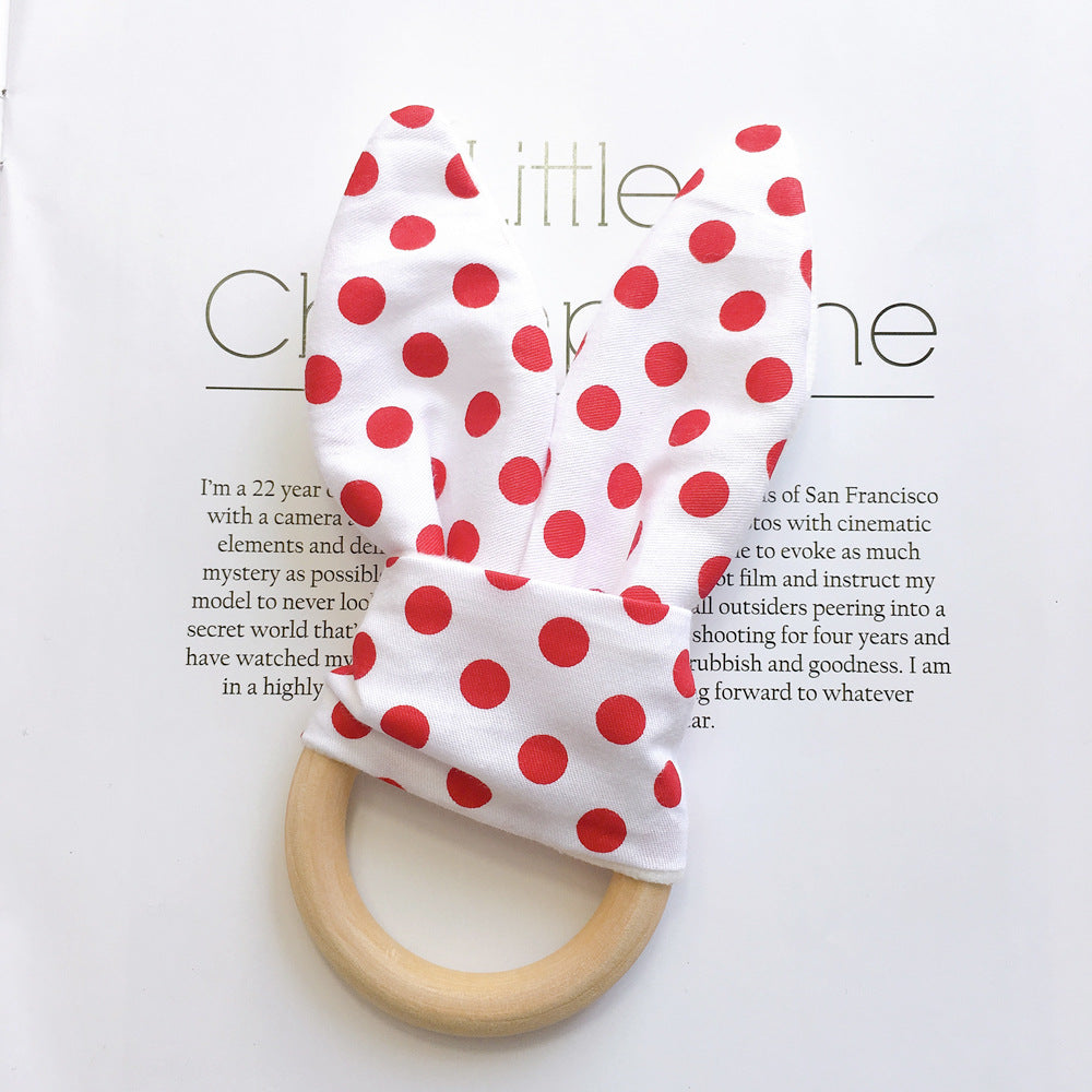 Natural Wooden Baby Teething Ring Image 1