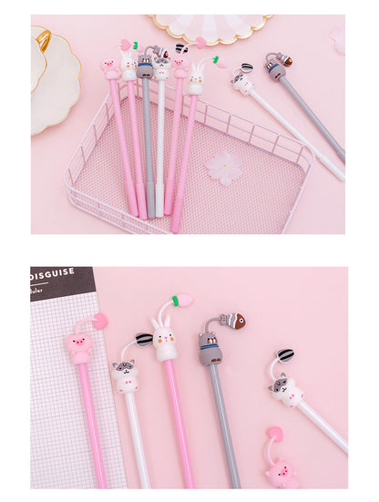 writing sample from cute animal gel pen