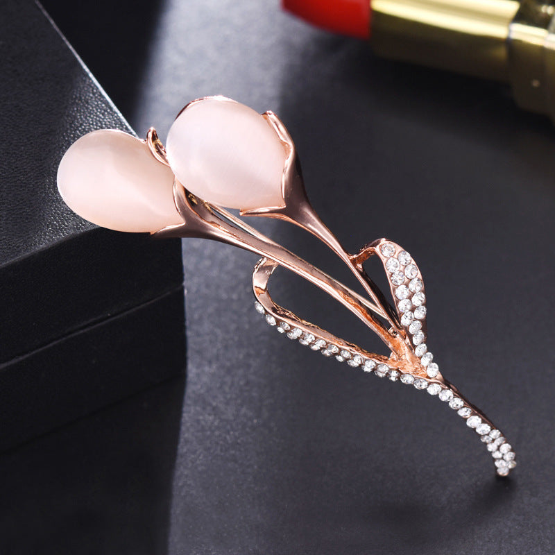 Stylish brooch displayed on a blouse image 6