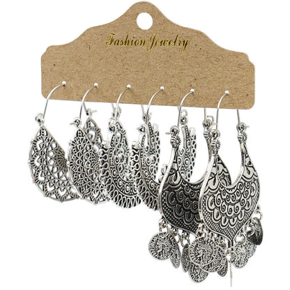 Unique design alloy earrings with vibrant colors