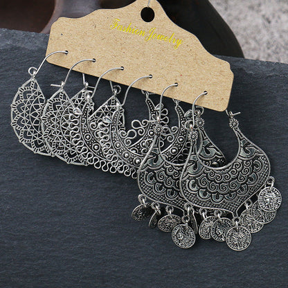 Unique design alloy earrings with vibrant colors