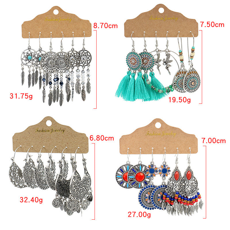 Unique design alloy earrings with vibrant colors
