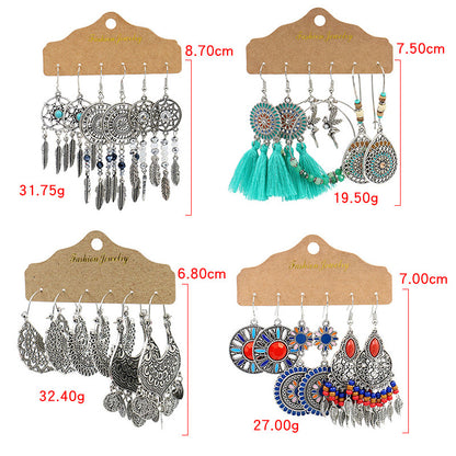 Unique design alloy earrings with vibrant colors