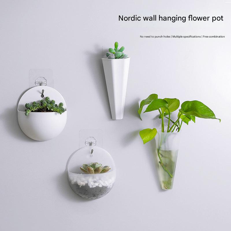 Half-circle wall planter with vibrant plants - image 4