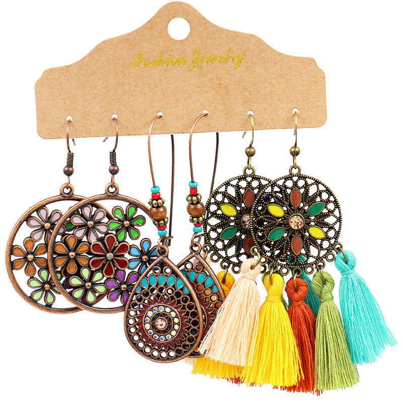 Stylish alloy waterdrop earrings for women