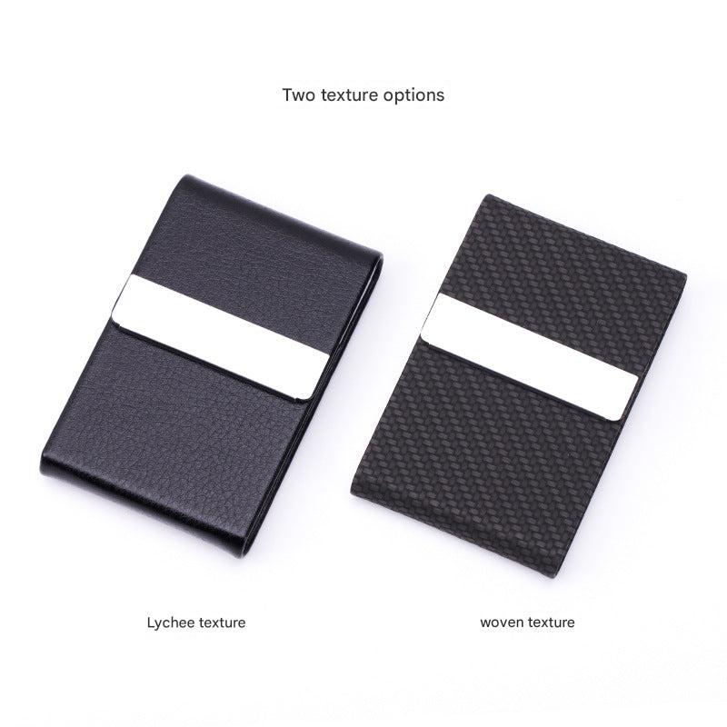 Weaved apricot business card holder