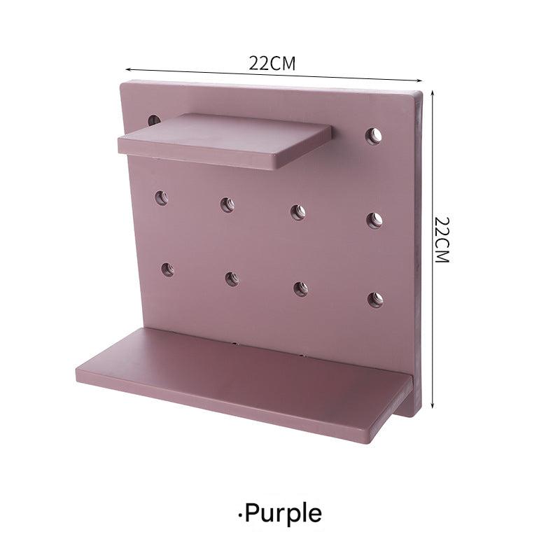 Wall-mounted storage rack in kitchen
