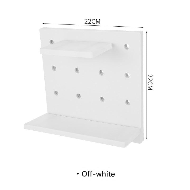 Wall-mounted storage rack in kitchen