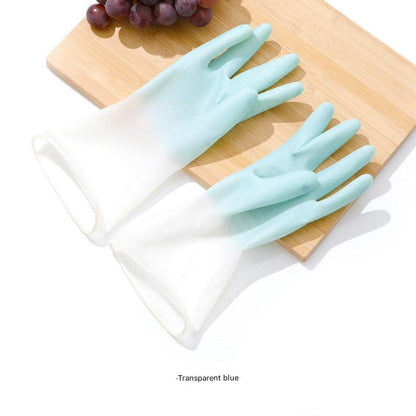 Various colors of kitchen gloves