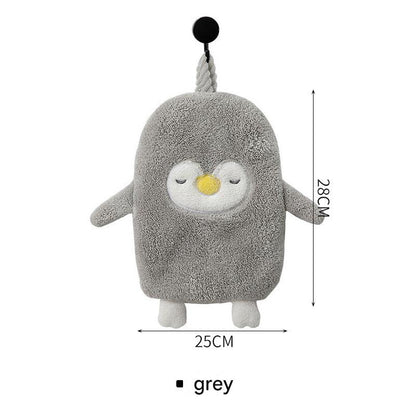 Gray lightweight hand towel on a bathroom rack - image 3