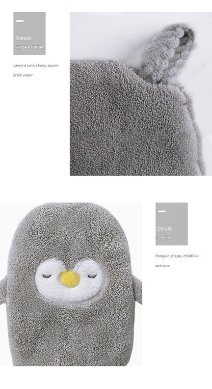 Soft pink absorbent hand towel hanging - image 2