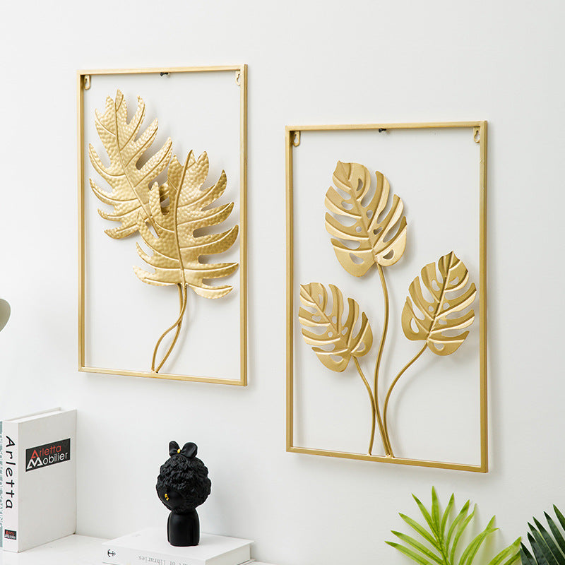 Elegant leaf design wall décor