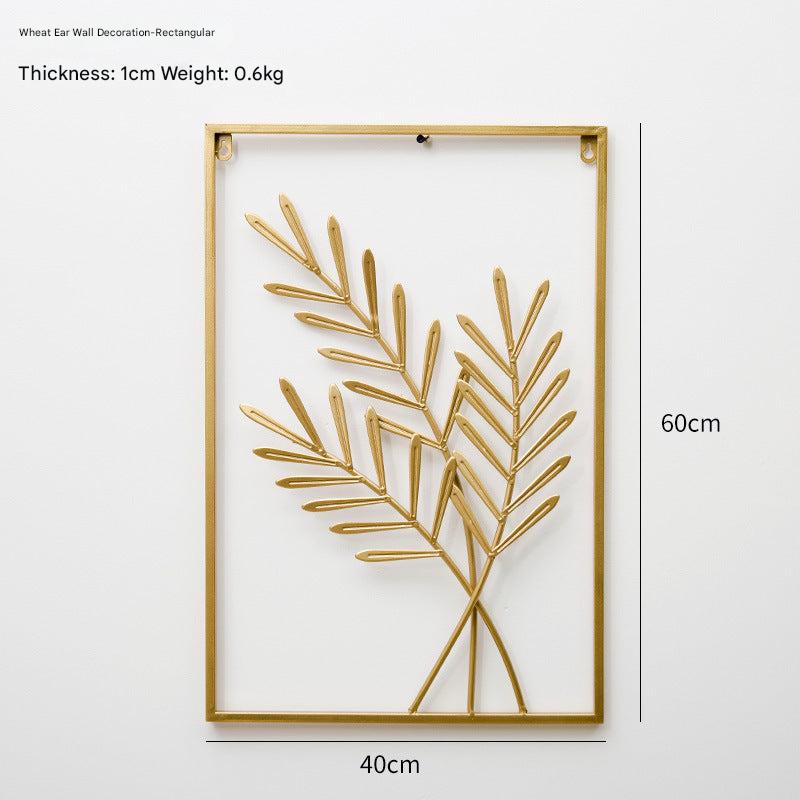 Stylish modern metal leaf wall décor for living room