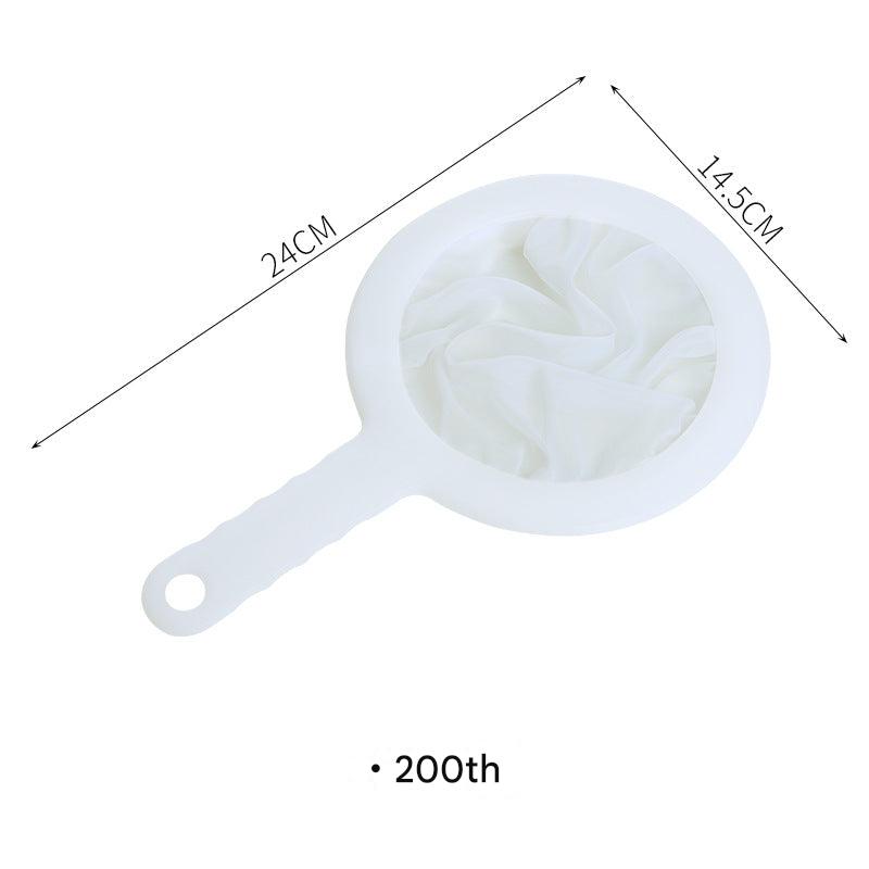 Durable plastic strainer for soups and beverages
