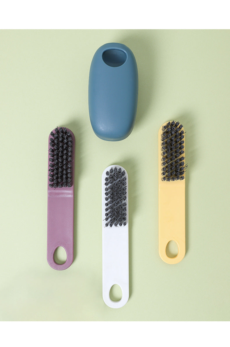 Purple cleaning brush for laundry and shoes