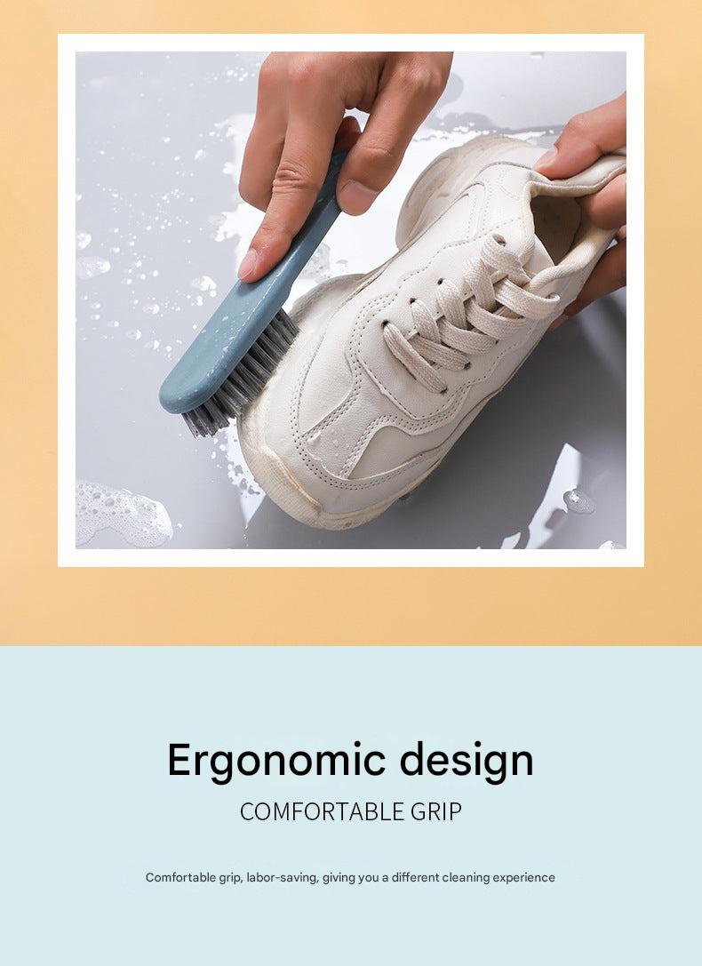 Purple cleaning brush for laundry and shoes