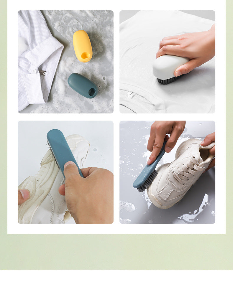 Blue cleaning brush for laundry and shoes