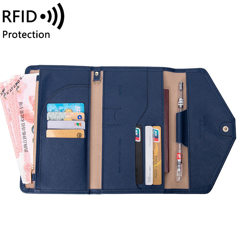 RFID travel passport holder black color