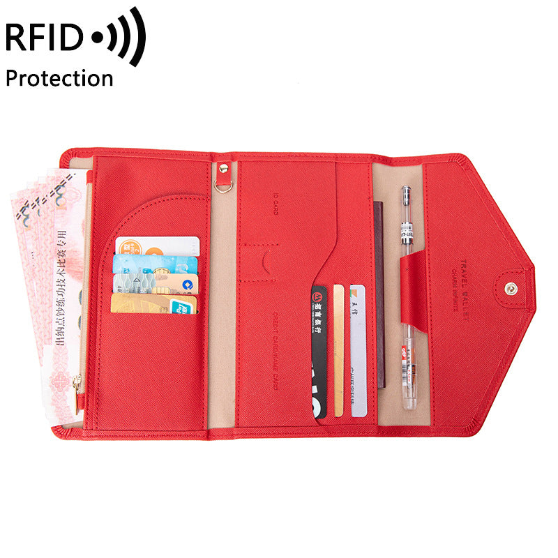 travel document organizer with multiple compartments