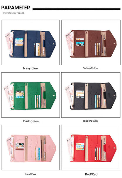 travel document organizer with multiple compartments