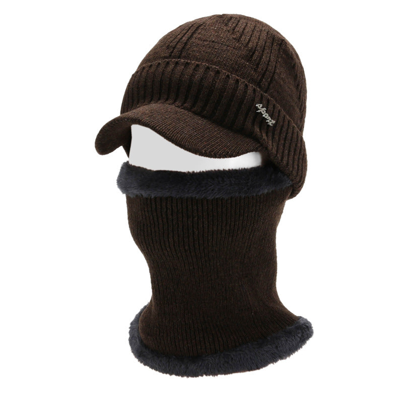 Thick winter hat and scarf for cycling