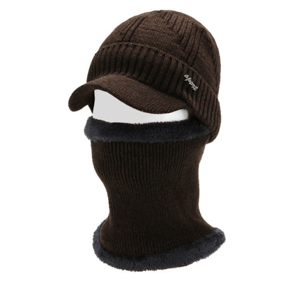 Thick winter hat and scarf for cycling