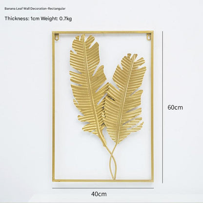 Elegant leaf design wall décor
