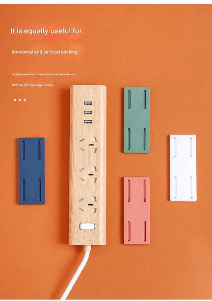 Stylish power strip holder with cables organized