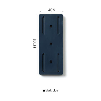 Wall-mounted power strip organizer in blue