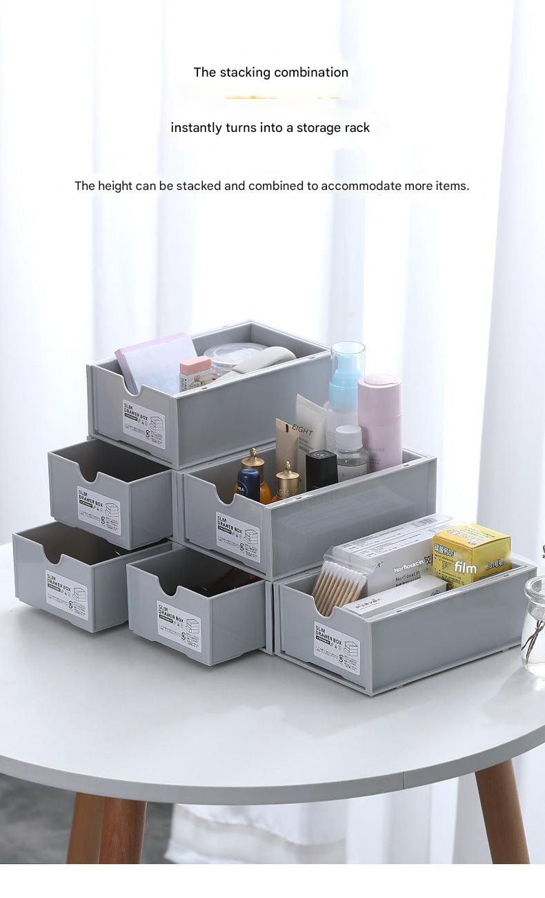 Desk organizer with stackable design on a desk