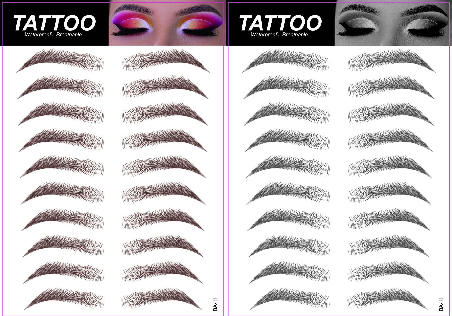 Waterproof Eyebrow Stickers - Image 2