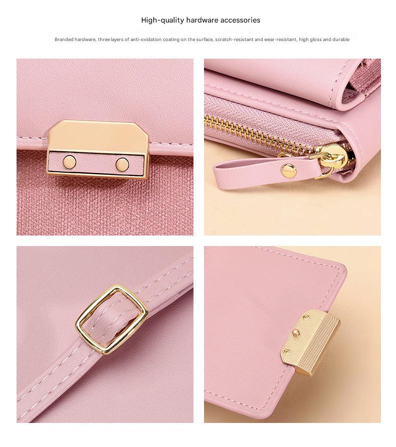Pink trendy handbag with lock