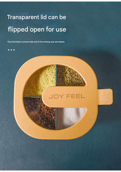 Four compartment spice container