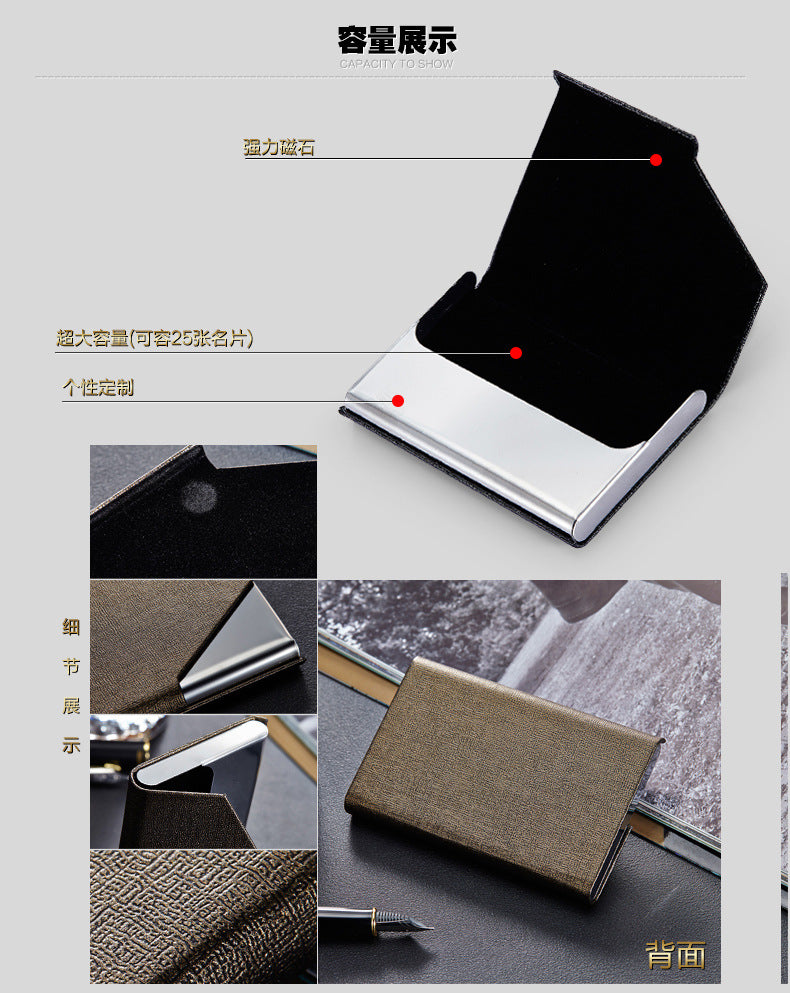Elegant business card holder in black