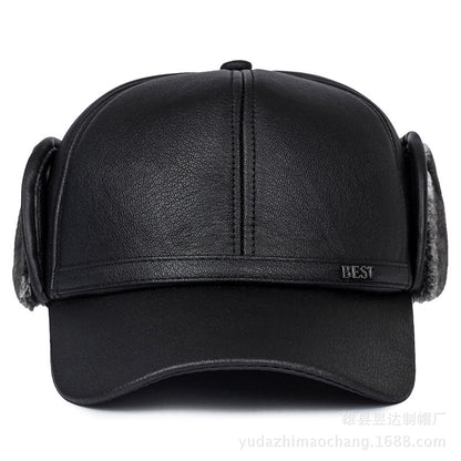 Men's winter baseball cap with ear protection